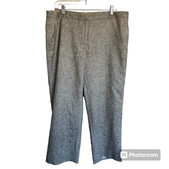 NWOT ANN TAYLOR LOFT Marled Gray Shimmer Lined Blend Crop Pants - Picture 1 of 11
